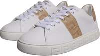 White Brown Greca Print TPU Low Top Men Sneakers Shoes 2