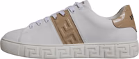 White Brown Greca Print TPU Low Top Men Sneakers Shoes 4