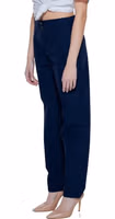 Blue Polyamide Casual Pants 5