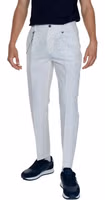 White Cotton Casual Pants 1