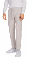 Beige Polyester Casual Pants 2