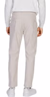 Beige Polyester Casual Pants 4
