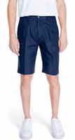 Blue Linen Bermuda Shorts 1