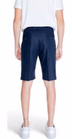 Blue Linen Bermuda Shorts 2
