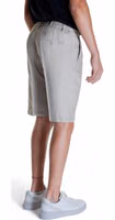 Beige Linen Bermuda Shorts 3