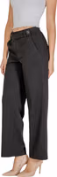 Black Polyester Casual Pants 4