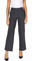 Black Polyester Casual Pants 1