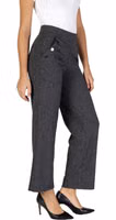 Black Polyester Casual Pants 3