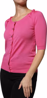 Pink Wool Button Down Cardigan Sweater 2