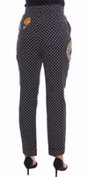 Black Polka Dot Sicily Crystal Pants 3