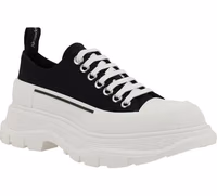 Black Cotton Chunky Sneakers 2