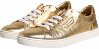 Gold Leather Logo London Men Sneakers Shoes 3