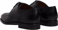 Black Leather Derby Wingtip Formal Shoes 4