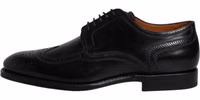 Black Leather Derby Wingtip Formal Shoes 5