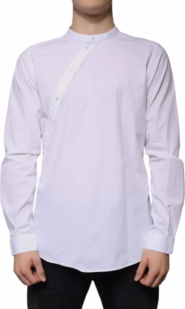 White Cotton Slim Fit MARTINI Dress Shirt
