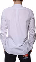 White Cotton Slim Fit MARTINI Dress Shirt 3