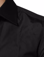 Black Cotton Formal Long Sleeves Dress Shirt 5