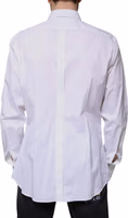 White Bib Cotton Poplin GOLD Formal Shirt 3