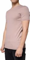 Brown Cotton Short Sleeves Round Neck T-shirt 2
