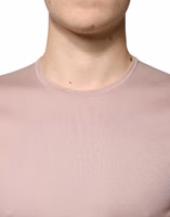 Brown Cotton Short Sleeves Round Neck T-shirt 4