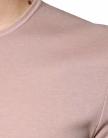 Brown Cotton Short Sleeves Round Neck T-shirt 5