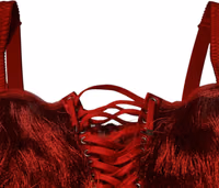 Red Lace Tassel Sleeveless Sheath Mini Dress 5