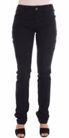 Black Cotton Denim Stretch Regular Fit Jeans 1