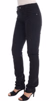 Black Cotton Denim Stretch Regular Fit Jeans 2