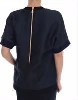 Black Brocade Cocktail Crystal Sweater 3