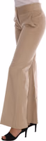 Beige Cotton Bootcut Pants 2