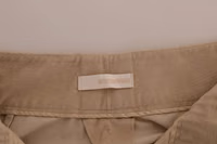 Beige Cotton Bootcut Pants 4
