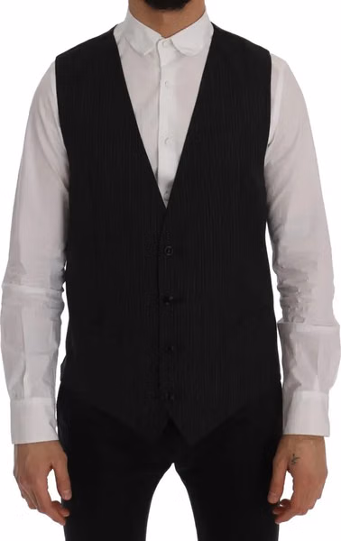 Gray Wool Stretch Vest
