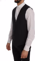 Gray Wool Stretch Vest 2