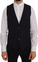 Blue Wool Stretch Vest 1