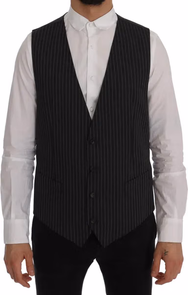 Gray Wool Stretch Vest
