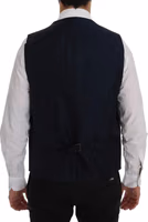 Blue STAFF Wool Stretch Vest 3