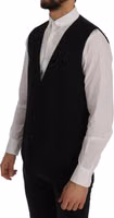 Black STAFF Wool Stretch Vest 2