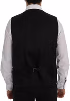 Black STAFF Wool Stretch Vest 3