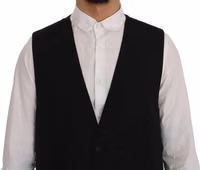 Black STAFF Wool Stretch Vest 4