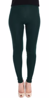 Green Cashmere Stretch Tights 1