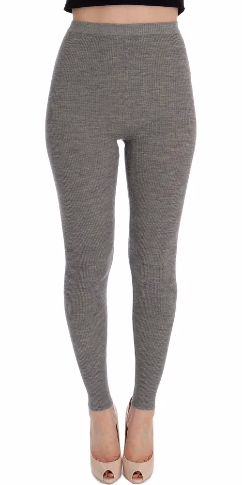 Gray Cashmere Stretch Tights