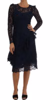 Blue Taormina Floral Lace Sheath Dress 1