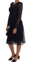 Blue Taormina Floral Lace Sheath Dress 2