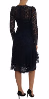 Blue Taormina Floral Lace Sheath Dress 3