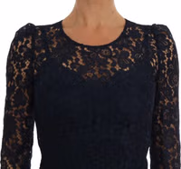 Blue Taormina Floral Lace Sheath Dress 4