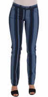 Blue GIRLY Striped Cotton Jeans 1