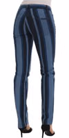 Blue GIRLY Striped Cotton Jeans 3