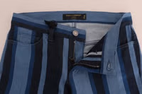 Blue GIRLY Striped Cotton Jeans 4