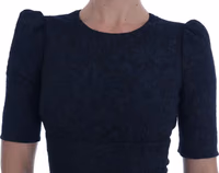 Black Blue Flare Mini Dress 4