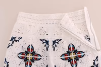Mulicolor Majolica Cutout Capri Pants 4